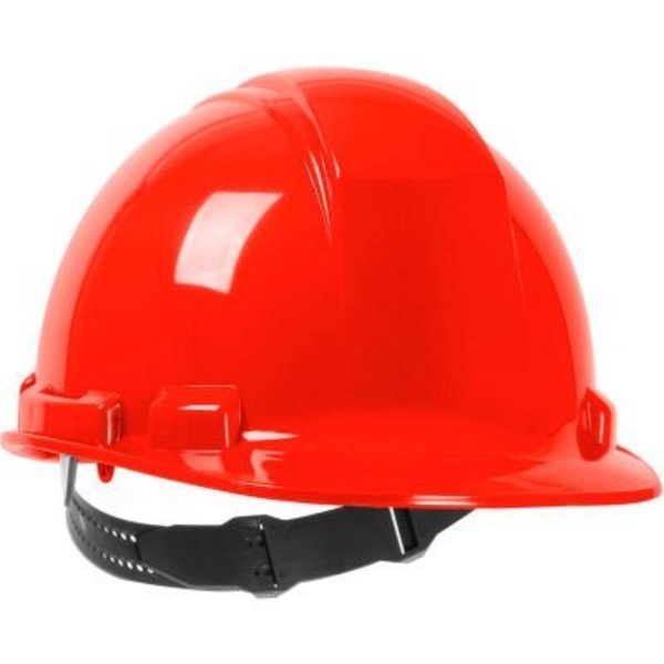 Pip Whistler Cap Style Hard Hat HDPE Shell, 4-Point Textile Suspension and Pin-Lock Adjustment, Red 280-HP241-15
